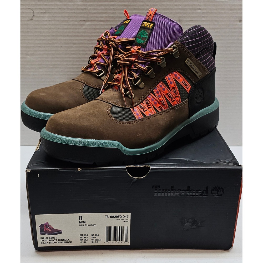 Timberland Staple Pigeon Field Boot Chukka Dark Brown Nubuck A29FQ Mens 8